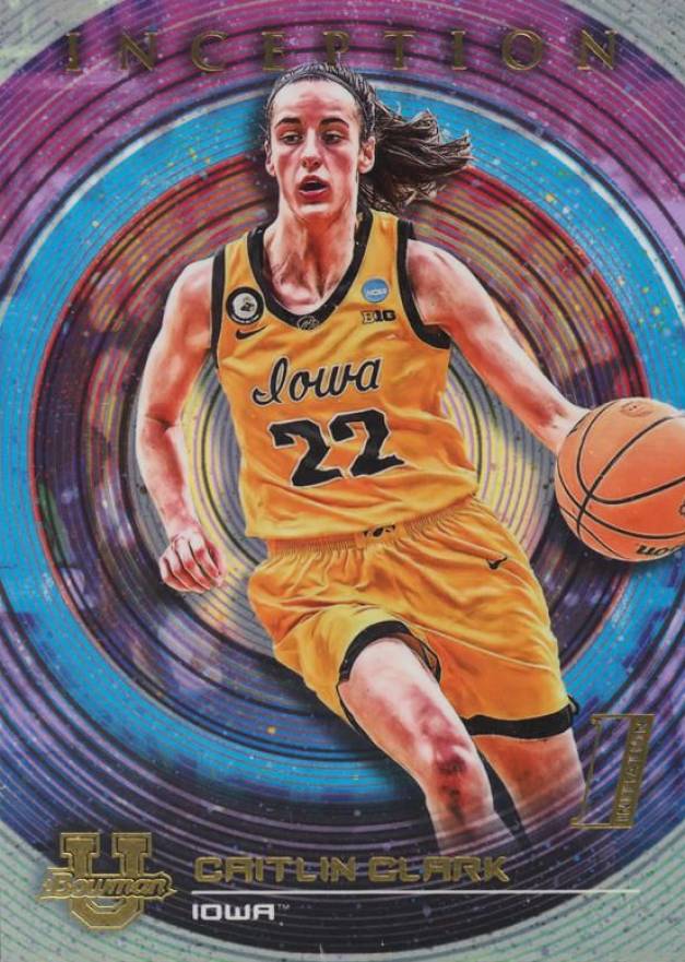 2022 Bowman University Inception Caitlin Clark #68 Basketball Card