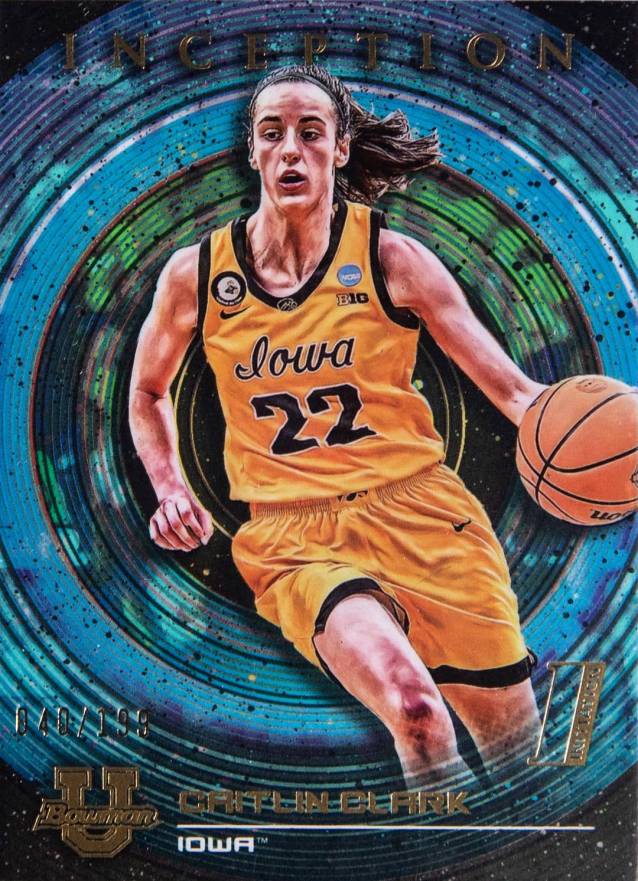 2022 Bowman University Inception Caitlin Clark #68 Basketball Card