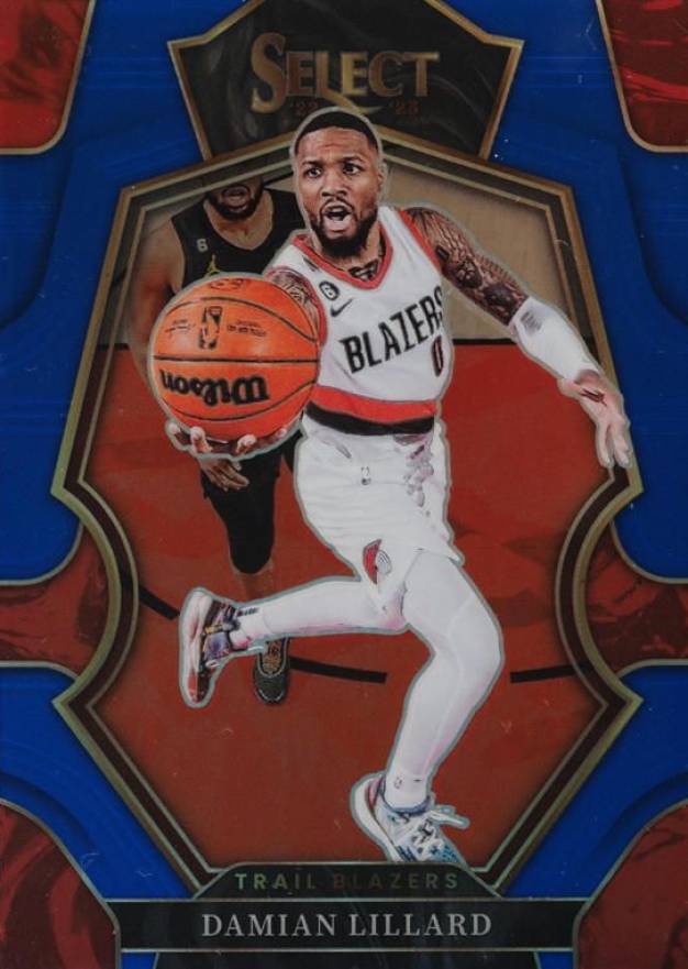 2022 Panini Select Damian Lillard #107 Basketball Card