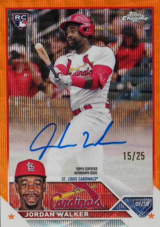 2023 Topps Chrome Rookie Autograph Jordan Walker #RAJWA Baseball Card