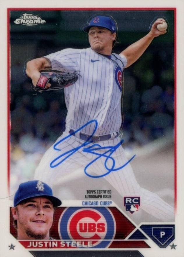 2023 Topps Chrome Rookie Autograph Justin Steele #RAJST Baseball Card