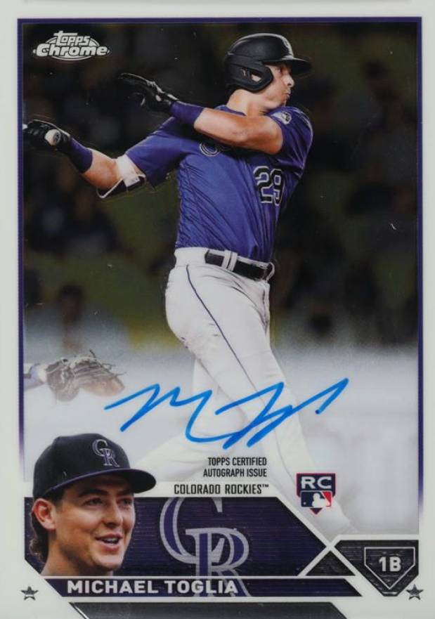 2023 Topps Chrome Rookie Autograph Michael Toglia #RAMT Baseball Card