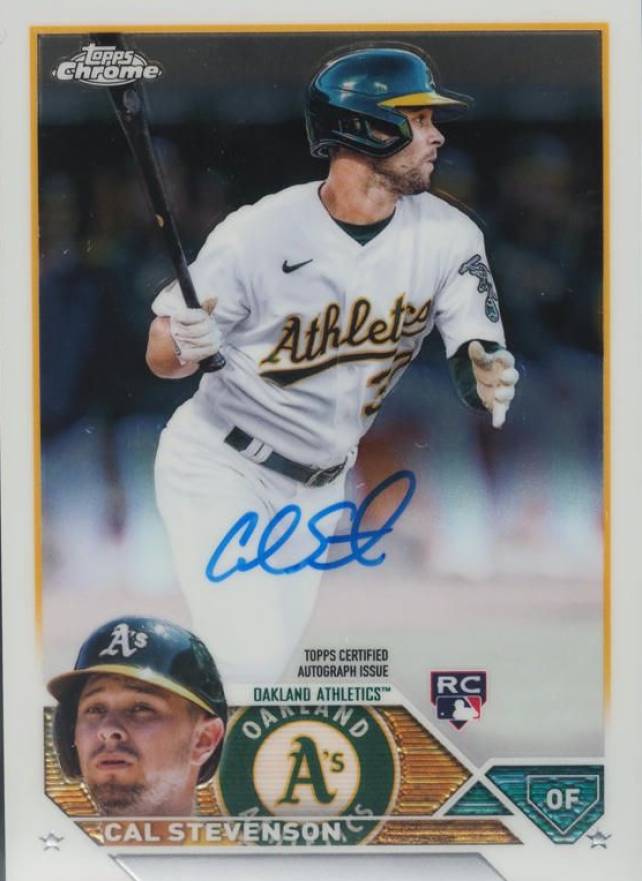 2023 Topps Chrome Rookie Autograph Cal Stevenson #RACST Baseball Card