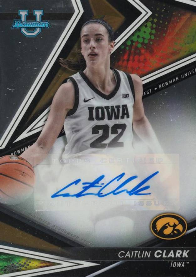 2022 Bowman University Best Best of 2022 Autograph Caitlin Clark #BOACC Basketball Card