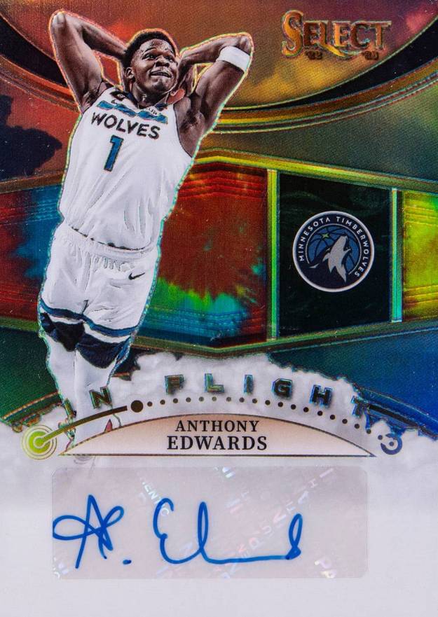 2022 Panini Select in Flight Signatures Anthony Edwards #IFSANT Basketball Card