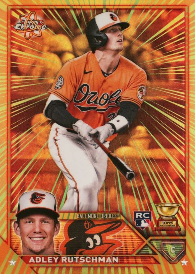 2023 Topps Chrome Radiating Rookies Adley Rutschman #RR1 Baseball Card