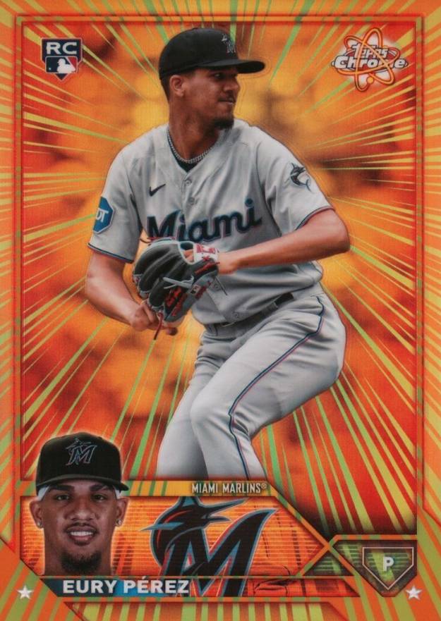 2023 Topps Chrome Radiating Rookies Eury Perez #RR26 Baseball Card