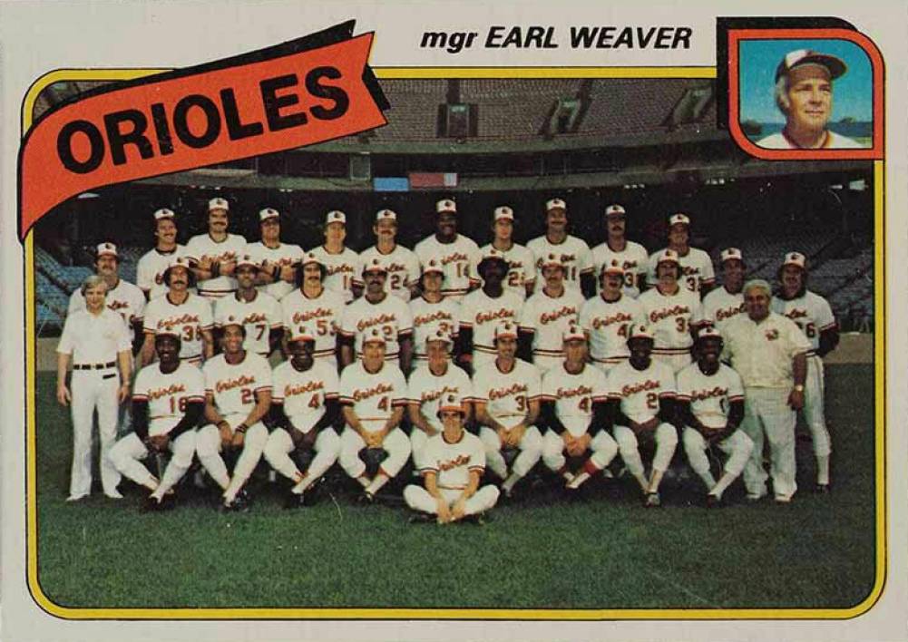 1980 Topps Orioles Team #404 Baseball Card