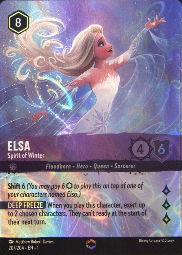 2023 Disney Lorcana EN 1-the First Chapter Elsa - Spirit of Winter #207 Non-Sports Card