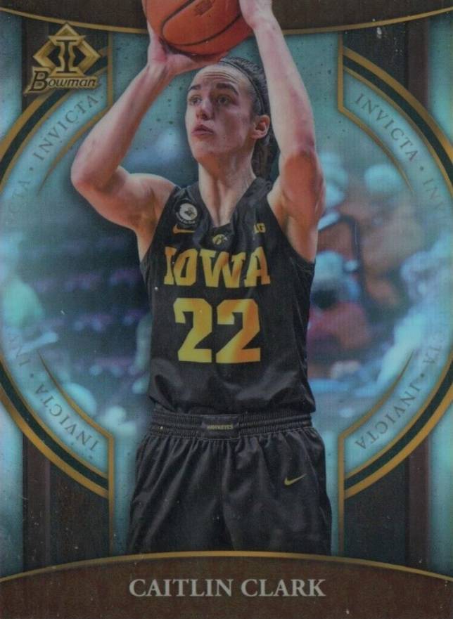 2022 Bowman Chrome University Bowman Invicta Caitlin Clark #BI15 Basketball Card