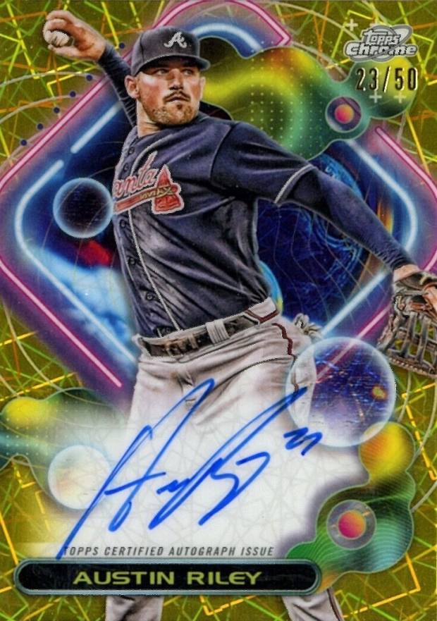 2023 Topps Cosmic Chrome Cosmic Chrome Autograph Austin Riley #AR Baseball Card