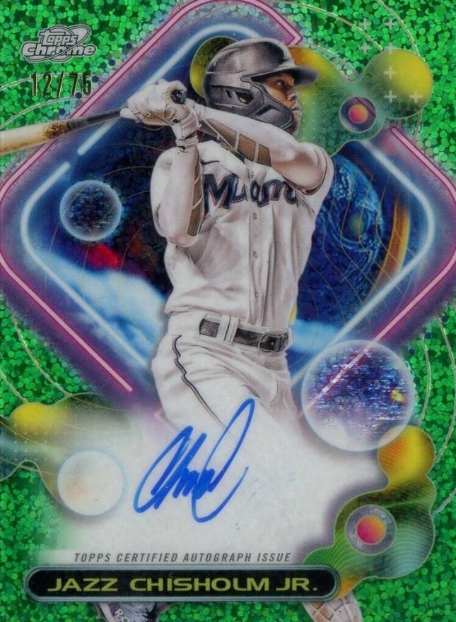 2023 Topps Cosmic Chrome Cosmic Chrome Autograph Jazz Chisholm Jr. #JC Baseball Card