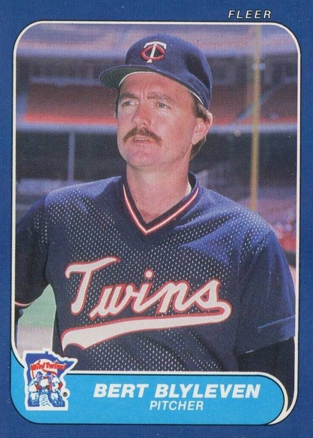 1986 Fleer Bert Blyleven #386 Baseball Card