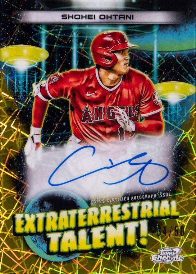 2023 Topps Cosmic Chrome Extraterrestrial Talent Autograph Shohei Ohtani #SO Baseball Card