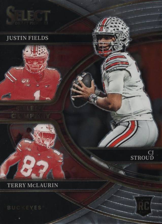 2023 Panini Select Draft Picks Select Company CJ Stroud/Justin Fields/Terry McLaurin #SCOH Football Card