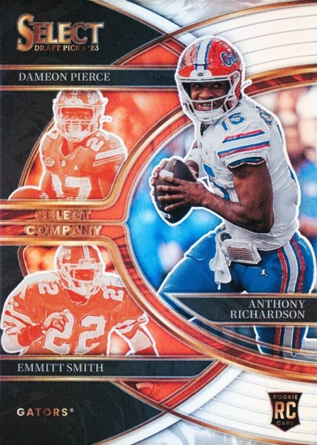 2023 Panini Select Draft Picks Select Company Anthony Richardson/Dameon Pierce/Emmitt Smith #SCFG Football Card