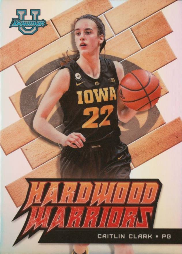 2022 Bowman University Best Hardwood Warriors Caitlin Clark #HW21 Basketball Card