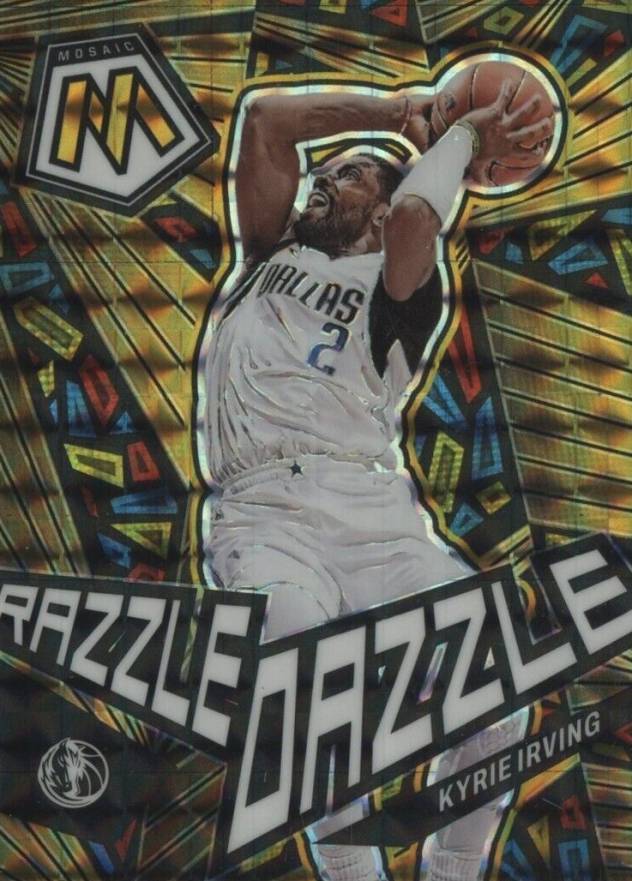 2022 Panini Mosaic Razzle Dazzle Kyrie Irving #8 Basketball Card