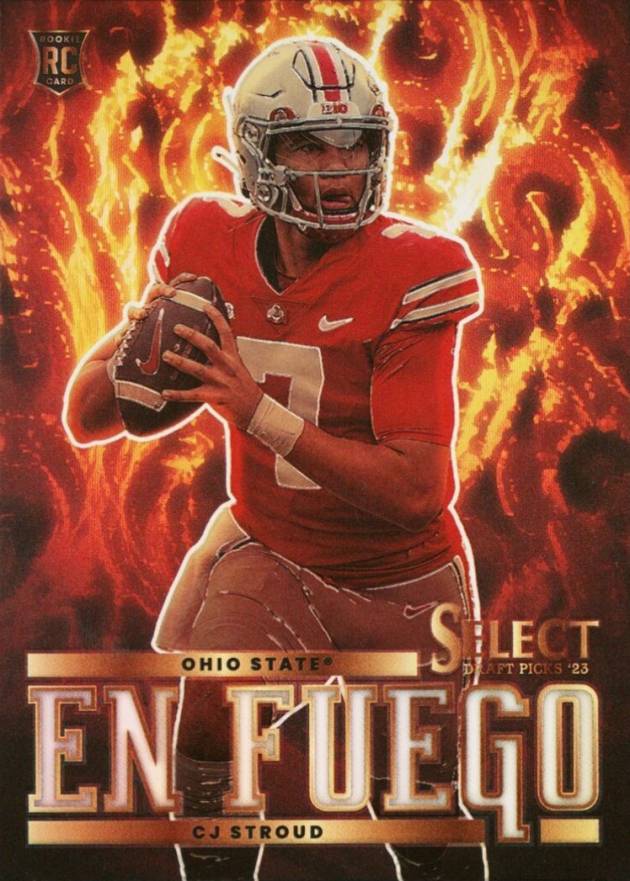 2023 Panini Select Draft Picks EN Fuego CJ Stroud #EFCS Football Card