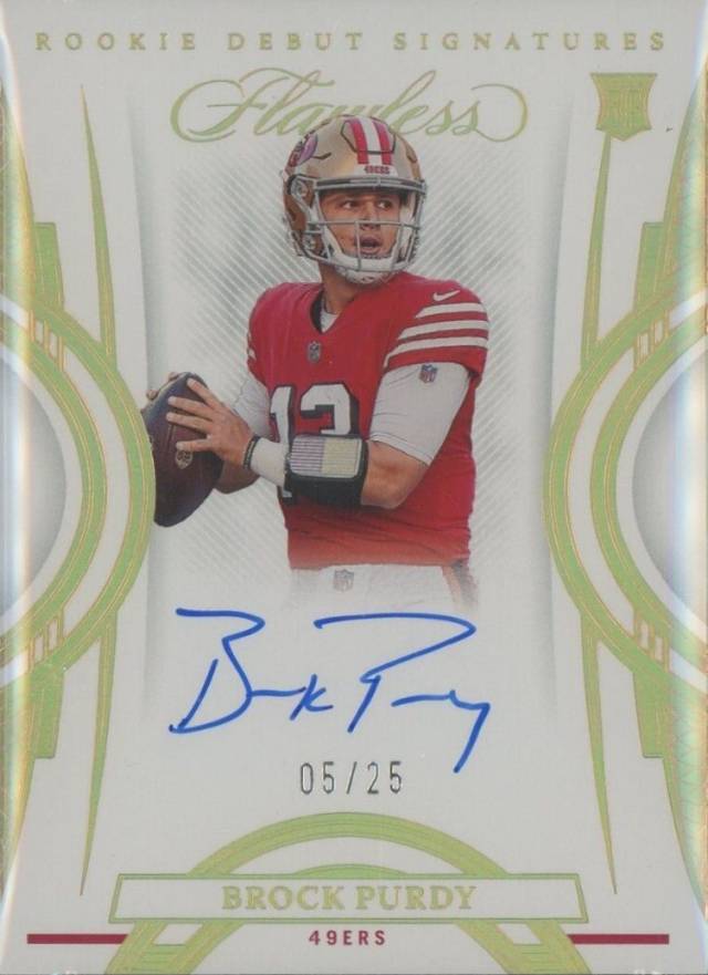 2022 Panini Flawless Rookie Debut Signatures Brock Purdy #RDSBP Football Card