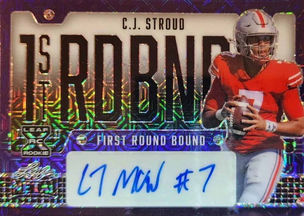 2023 Leaf Metal First Round Bound Autographs CJ Stroud #FRBCJS Football Card