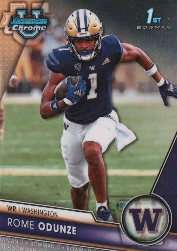 2023 Bowman University Chrome Rome Odunze #138 Football Card