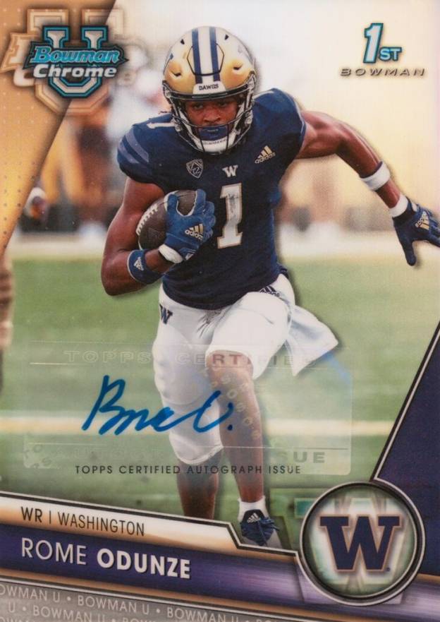 2023 Bowman University Chrome Rome Odunze #138 Football Card