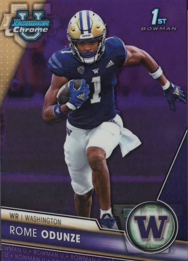 2023 Bowman University Chrome Rome Odunze #138 Football Card