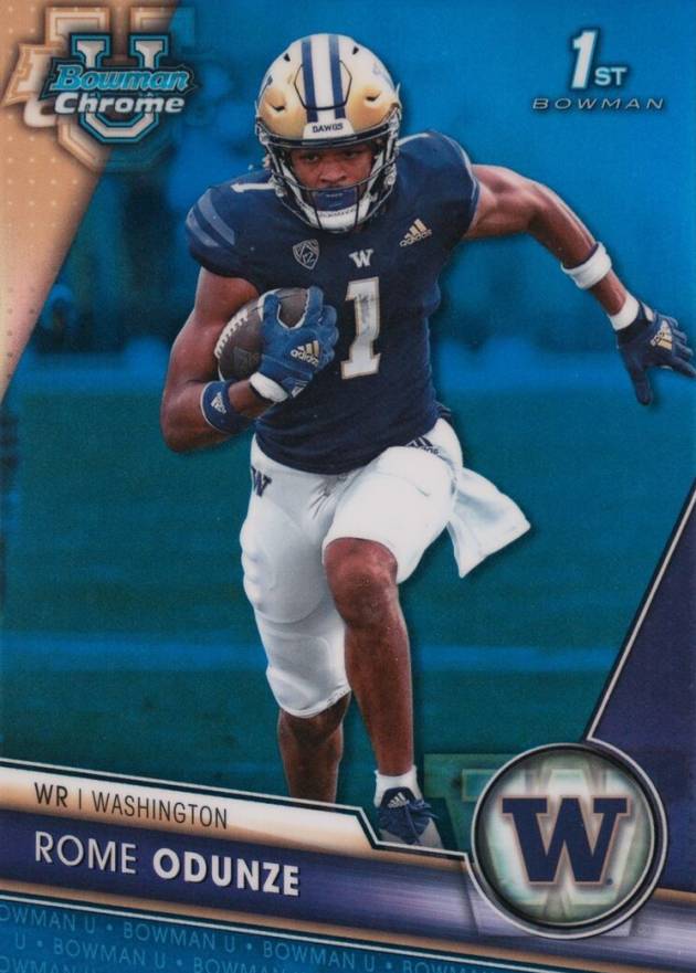 2023 Bowman University Chrome Rome Odunze #138 Football Card