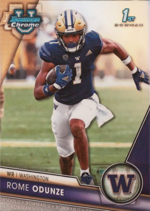 2023 Bowman University Chrome Rome Odunze #138 Football Card