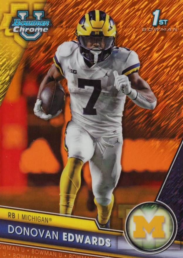 2023 Bowman University Chrome Donovan Edwards #42 Football Card