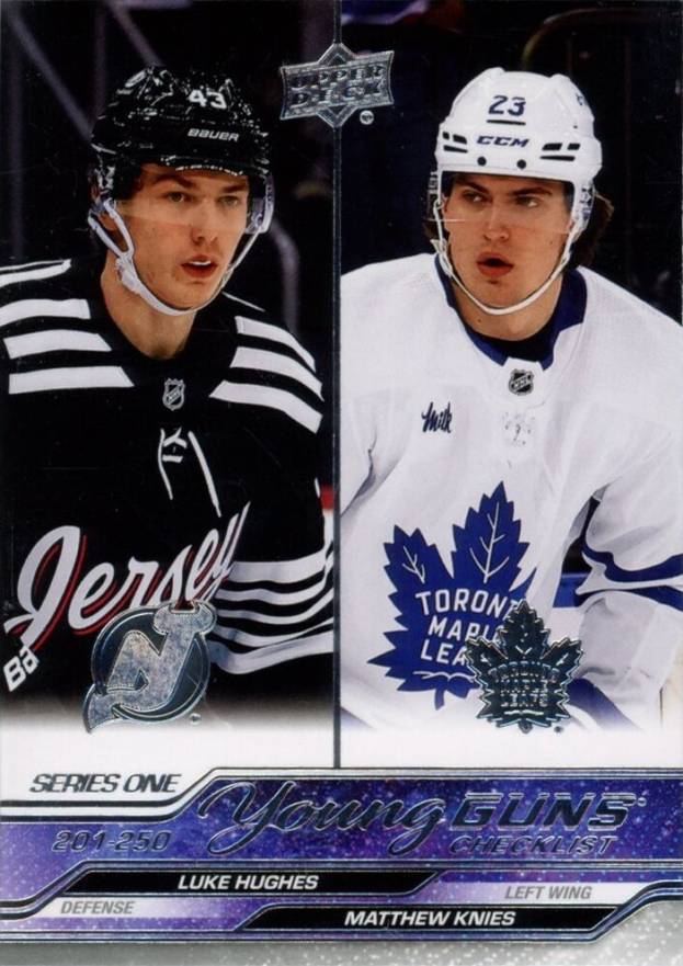 2023 Upper Deck Luke Hughes/Matthew Knies #250 Hockey Card