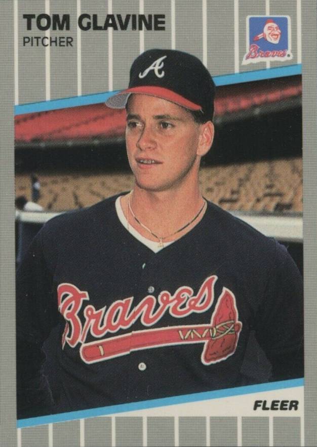 1989 Fleer Glossy Tom Glavine #591 Baseball Card