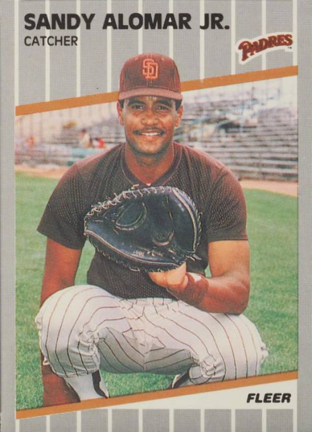 1989 Fleer Glossy Sandy Alomar Jr. #300 Baseball Card