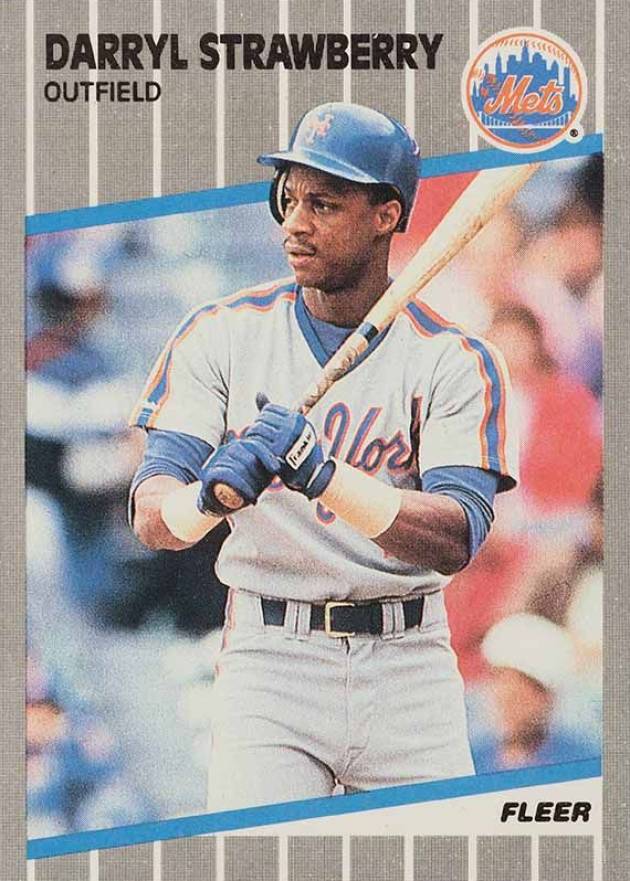 1989 Fleer Glossy Darryl Strawberry #49 Baseball Card