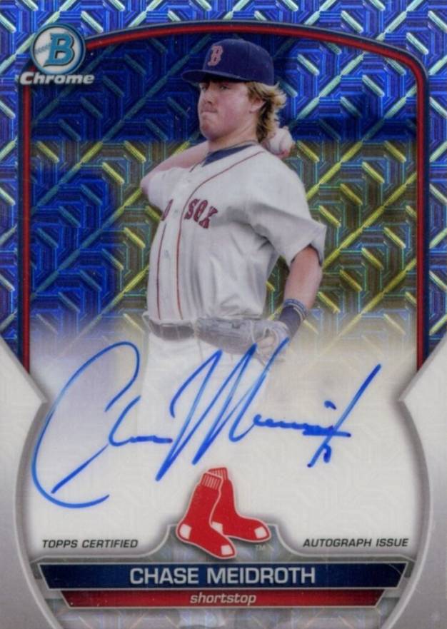 2023 Bowman Chrome Mega Box Autographs Chase Meidroth #CM Baseball Card