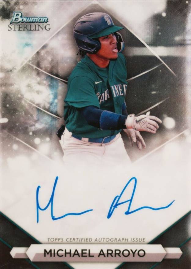 2023 Bowman Sterling Prospect Autographs Michael Arroyo #PAMAO Baseball Card