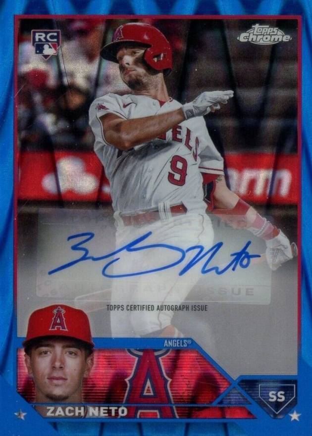 2023 Topps Chrome Update Autograph Zach Neto #ACZN Baseball Card