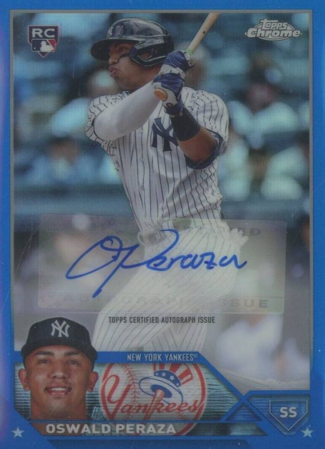 2023 Topps Chrome Update Autograph Oswald Peraza #ACOP Baseball Card