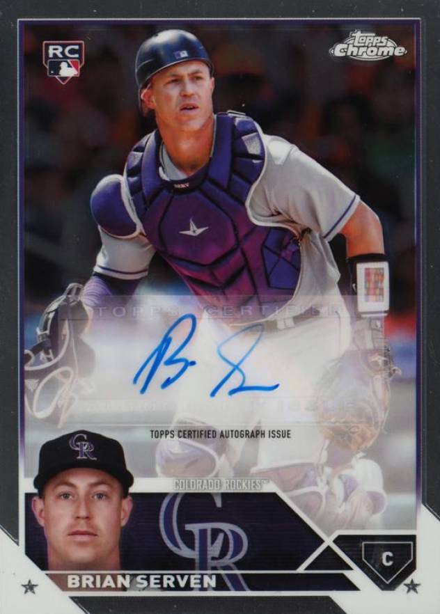 2023 Topps Chrome Update Autograph Brian Serven #ACBSE Baseball Card