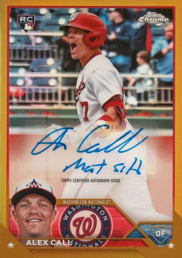 2023 Topps Chrome Update Autograph Alex Call #ACAC Baseball Card