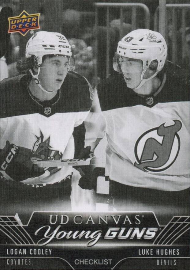 2023 Upper Deck Canvas Logan Cooley/Luke Hughes #C240 Hockey Card