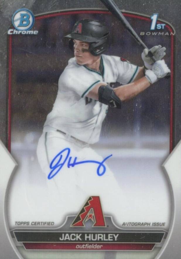 2023 Bowman Draft Chrome Prospect Autograph Jack Hurley #CDAJH Baseball Card