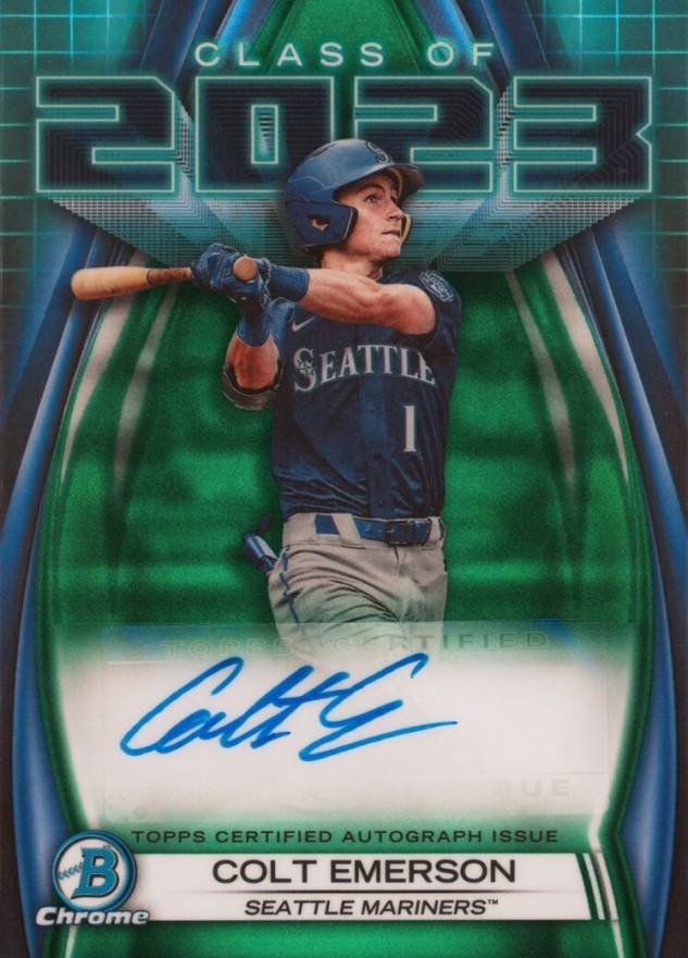 2023 Bowman Draft Class of 2023 Autograph Colt Emerson #23ACE Baseball Card