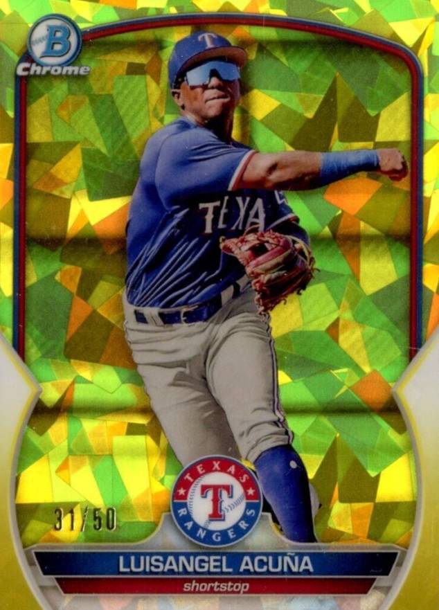 2023 Bowman Chrome Sapphire Edition Prospects Luisangel Acuna #230 Baseball Card