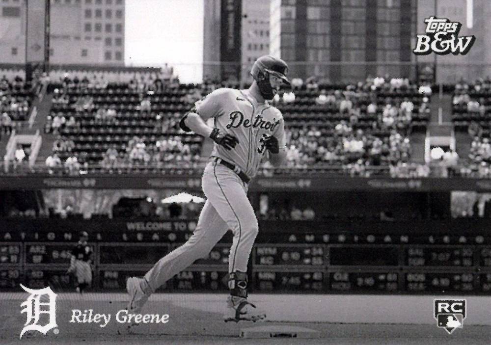 2023 Topps Black and White Riley Greene #89 Baseball Card