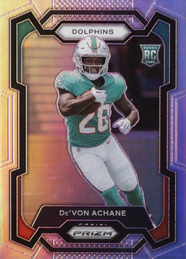 2023 Panini Prizm De'Von Achane #365 Football Card