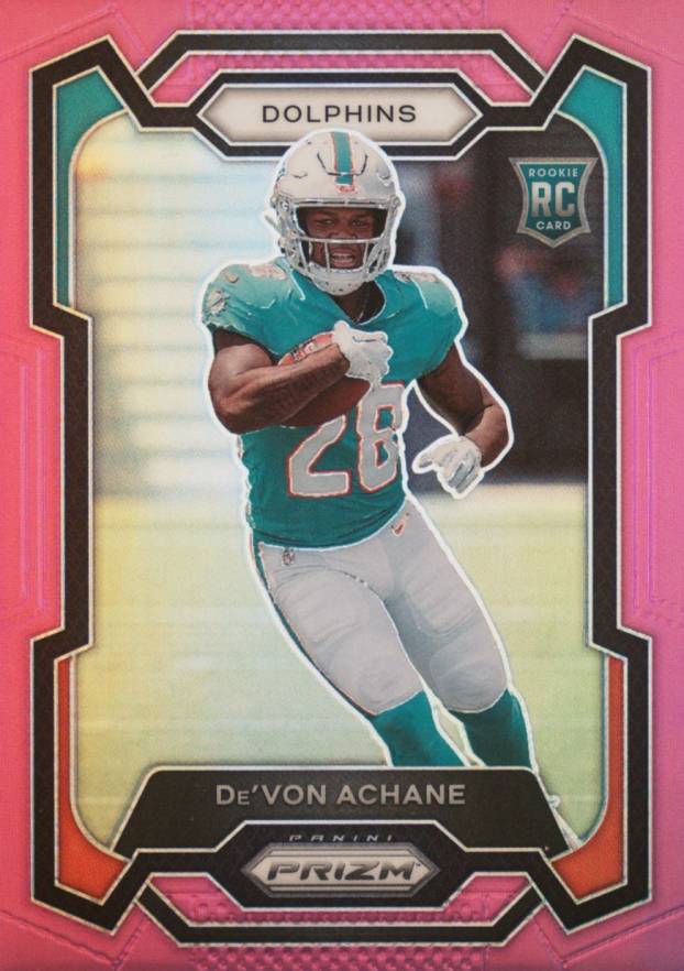 2023 Panini Prizm De'Von Achane #365 Football Card