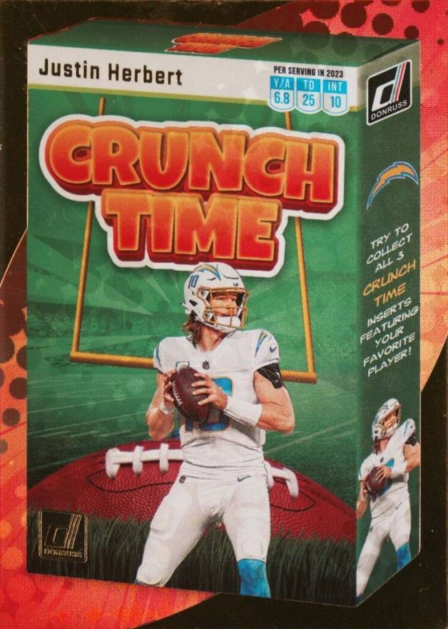 2023 Panini Donruss Crunch Time Justin Herbert #CT2 Football Card