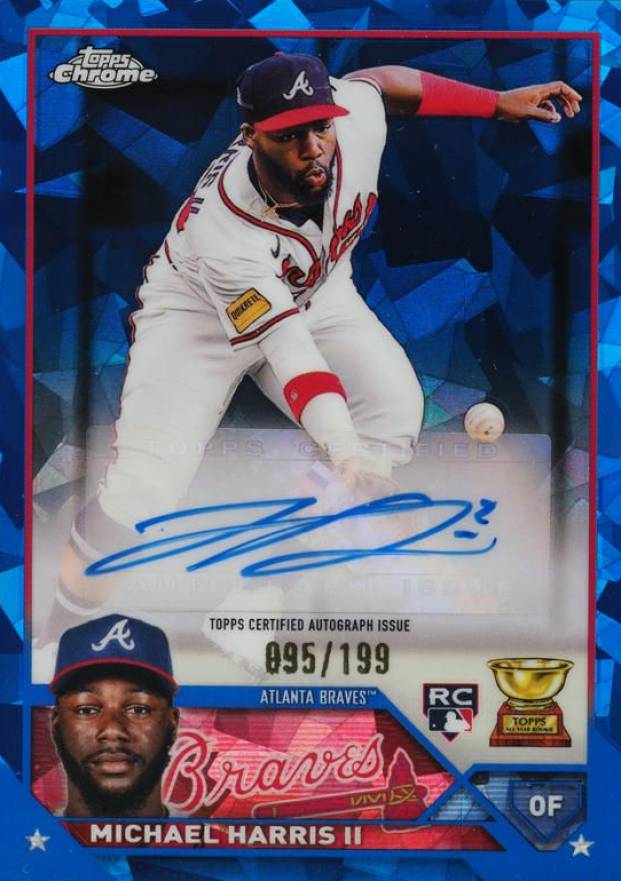 2023 Topps Chrome Update Sapphire Edition Autograph Michael Harris II #MH Baseball Card